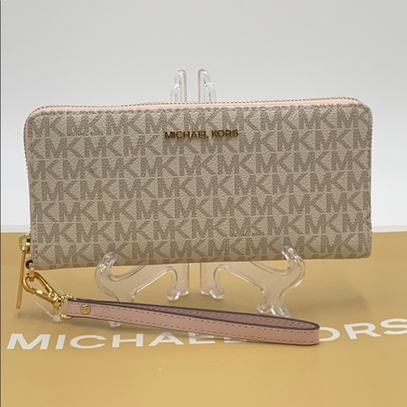 MICHAEL KORS LG CONTINENTAL WALLETS POWDER BLUSH - Picture 5 of 16